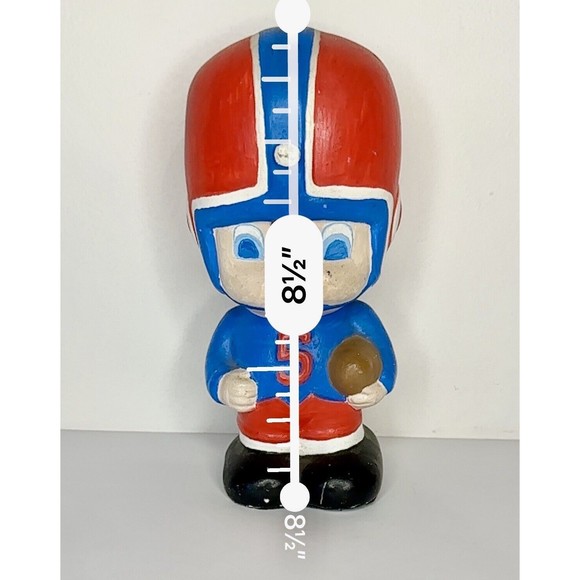 Vintage Football Player‎ Ceramic ￼ Figurine #5 Red And Blue 1970’s - Picture 2 of 10